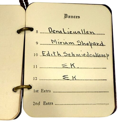 Vintage Sigma Kappa Alpha Phi Winter Formal Dance Card 1931 Purple Celluloid - Picture 9 of 10